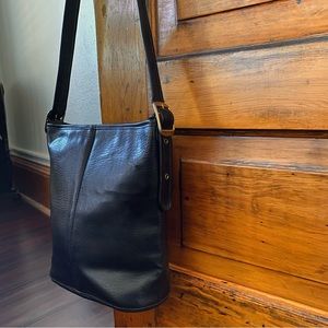 VTG Coach 90s Black Leather Satchel